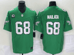 Philadelphia Eagles #68 Jordan Mailata Green 2023 F.U.S.E. With C Patch Vapor Untouchable Stitched Jersey