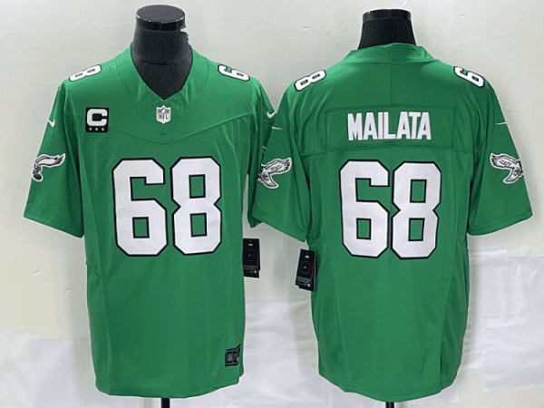 Philadelphia Eagles #68 Jordan Mailata Green 2023 F.U.S.E. With C Patch Vapor Untouchable Stitched Jersey