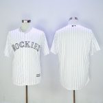 Rockies Blank White New Cool Base Stitched Jersey