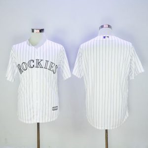 Rockies Blank White New Cool Base Stitched Jersey