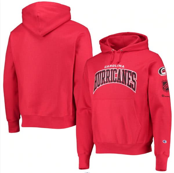 Carolina Hurricanes Red Champion OB Capsule II Pullover Hoodie