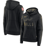Buffalo Bills 2020 Black Salute To Service Sideline Performance Pullover Hoodie (Run Small)