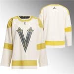 Vegas Golden Knights Blank Cream 2024 Winter Classic Primegreen Stitched Jersey