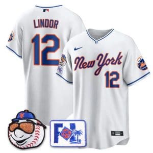 New York Mets #12 Francisco Lindor White 2025 Spring Training Stitched Jersey
