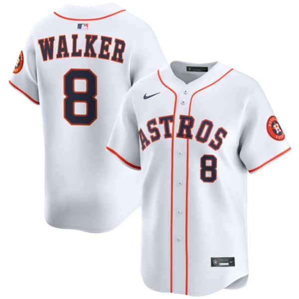 Houston Astros #8 Christian Walker White 2025 Home Limited Stitched Jersey