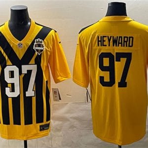 Pittsburgh Steelers #97 Cameron Heyward Gold 1933 Throwback Alternate Football Stitched Game Jersey