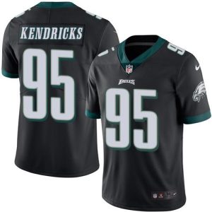Eagles #95 Mychal Kendricks Black Stitched Limited Rush Nike Jersey