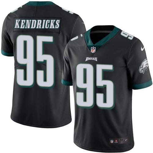 Eagles #95 Mychal Kendricks Black Stitched Limited Rush Nike Jersey