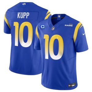 Los Angeles Rams #10 Cooper Kupp Blue 2023 F.U.S.E. With 4-Star C Patch Vapor Vapor Limited Stitched Jersey
