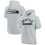 Seattle Seahawks Gray Super Soft Fleece Short Sleeve Hoodie