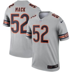 Chicago Bears #52 Khalil Mack Silver Inverted Legend Jersey