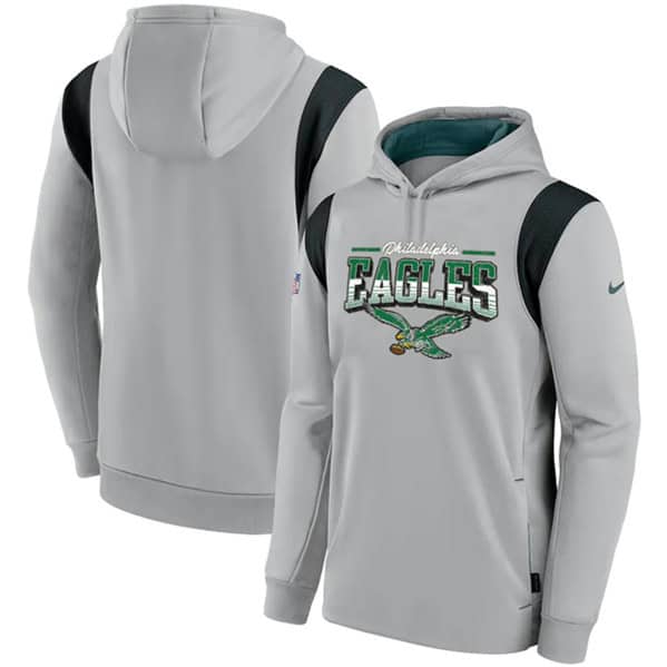 Philadelphia Eagles Gray Sideline Pullover Hoodie