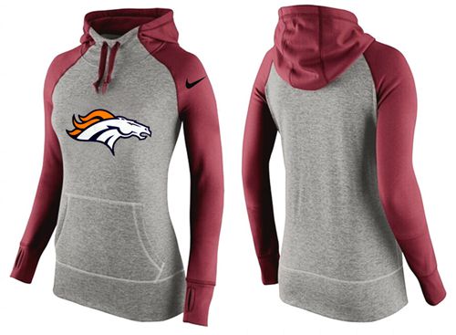 Nike Denver Broncos Performance Hoodie Grey Red_2