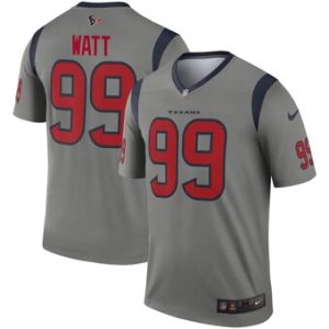 Houston Texans #99 J.J. Watt Gray Inverted Legend Stitched Jersey