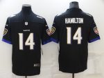 Baltimore Ravens #14 Kyle Hamilton Black Vapor Untouchable Limited Stitched Jersey