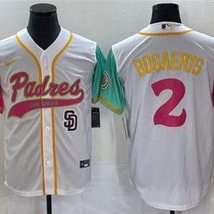 San Diego Padres #2 Xander Bogaerts White City Connect Cool Base With Patch Stitched Jersey