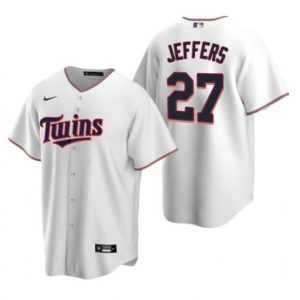 Minnesota Twins #27 Ryan Jeffers White Cool Base Stitched Jersey
