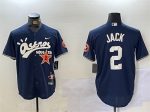 Houston Astros #2 David Jack Navy Cactus Jack Style Vapor Premier Limited Stitched Jersey