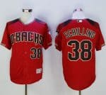 Diamondbacks #38 Curt Schilling Red Brick New Cool Base Stitched Jersey