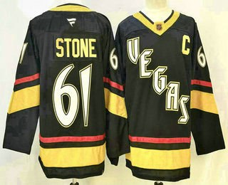 Vegas Golden Knights #61 Mark Stone Black Reverse Retro Authentic Jersey