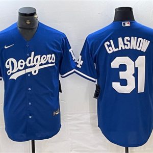 Los Angeles Dodgers #31 Tyler Glasnow Blue Cool Base Stitched Jersey