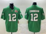 Philadelphia Eagles #12 Randall Cunningham Green 2025 Super Bowl LIX Patch F.U.S.E. Throwback Vapor Untouchable Limited Stitched Jersey