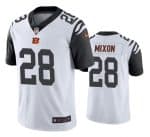 Cincinnati Bengals #28 Joe Mixon White White Color Rush Stitched Jersey