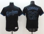 Dodgers #22 Clayton Kershaw Black Fashion Flexbase Authentic Collection Stitched Jersey