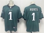 Philadelphia Eagles #1 Jalen Hurts Green 2024 New Vapor Untouchable Limited Football Stitched Jersey