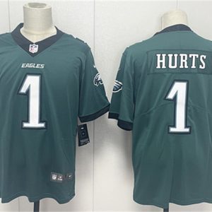 Philadelphia Eagles #1 Jalen Hurts Green 2024 New Vapor Untouchable Limited Football Stitched Jersey