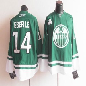 Oilers St Patty's Day #14 Jordan Eberle Green Stitched Jersey