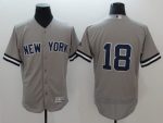 New York Yankees #18 Didi Gregorius Gray Flexbase Stitched Jersey