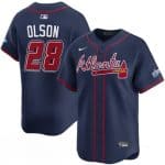 Atlanta Braves #28 Matt Olson Navy 2025 Speedway Classic Alternate Limited Stitched Jersey