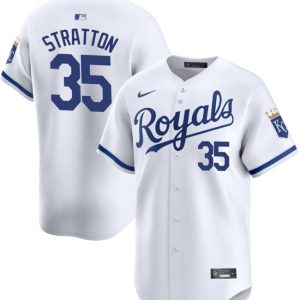 Kansas City Royals #35 Chris Stratton White 2024 Home Limited Cool Base Stitched Jersey