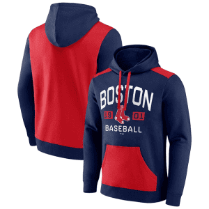 Boston Red Sox Navy Red Chip In Pullover Hoodie