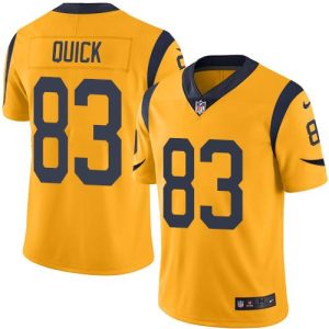Rams #83 Brian Quick Gold Stitched Limited Rush Nike Jersey