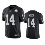Raiders #14 DeShone Kizer Black 100th Season With 60 Patch Vapor Limited Stitched Jersey