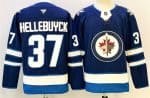 Winnipeg Jets #37 Connor Hellebuyck Connor Hellebuyck Navy 2024-25 Home Stitched Jersey