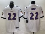 Baltimore Ravens #22 Derrick Henry White Vapor Limited Stitched Jersey