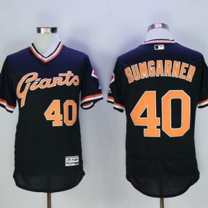 Giants #40 Madison Bumgarner Black Flexbase Authentic Collection Cooperstown Stitched Jersey