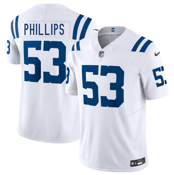 Indianapolis Colts #53 Jacob Phillips White 2025 F.U.S.E. Vapor Limited Stitched Jersey
