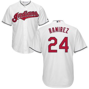 Indians #24 Manny Ramirez White New Cool Base Stitched Jersey