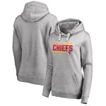 Kansas City Chiefs Ash Iconic Collection On Side Stripe Plus Size Pullover Hoodie(Run Small)
