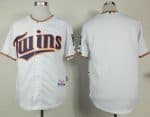 Twins Blank White Home Cool Base Stitched Jersey