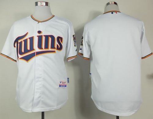 Twins Blank White Home Cool Base Stitched Jersey