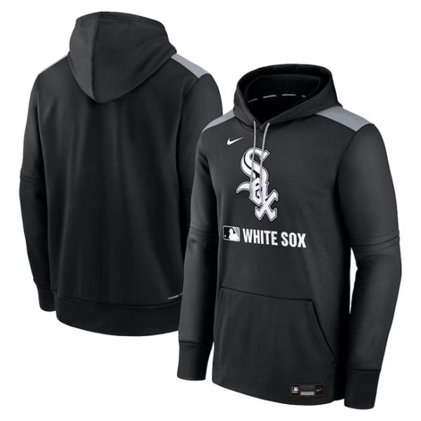 Chicago White Sox Black Collection Performance Pullover Hoodie