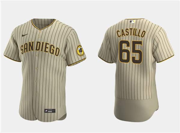 San Diego Padres #65 Jos¨¦ Castillo Tan Flex Base Stitched Jersey