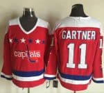 Capitals #11 Mike Gartner Red Alternate CCM Throwback Stitched Jersey