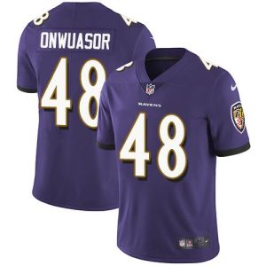 Baltimore Ravens #48 Patrick Onwuasor Purple Vapor Untouchable Limited Jersey