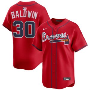 Atlanta Braves #30 Drake Baldwin Red 2025 Alternate Limited Stitched Jersey